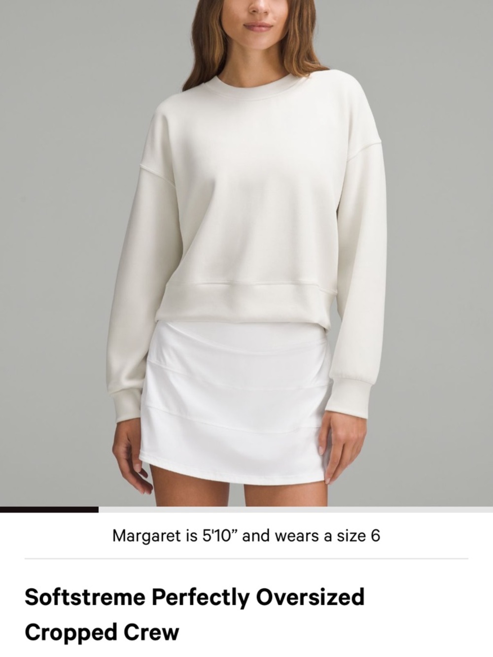 Lululemon Softstreme Perfectly Oversized Cropped Crew